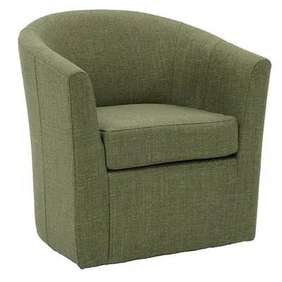 Kirkland's Upholstered Swivel Accent Chair In Green