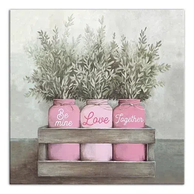Kirkland's Valentine's Day Mason Jar Canvas Art Print In Multi