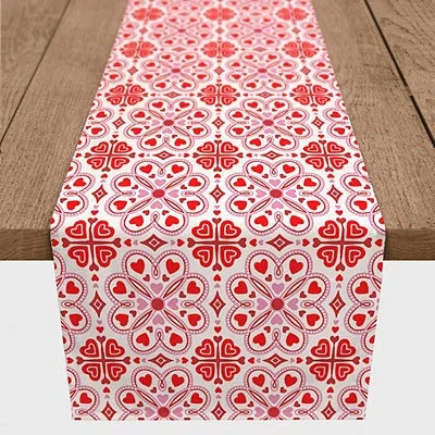 Kirkland's Valentine Medallion Heart Table Runner In Multi