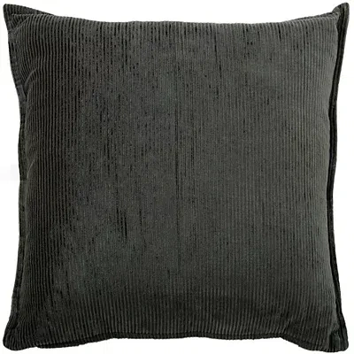 Kirkland's Velvet Corduroy Flange Throw Pillow In Gray
