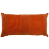 Kirkland's Velvet Corduroy Lumbar Pillow In Orange