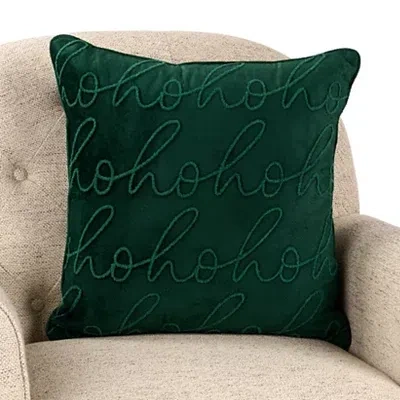 Kirkland's Velvet Ho Pillow In Green