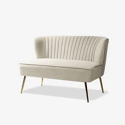 Kirkland's Velvet Monica Loveseat In Brown