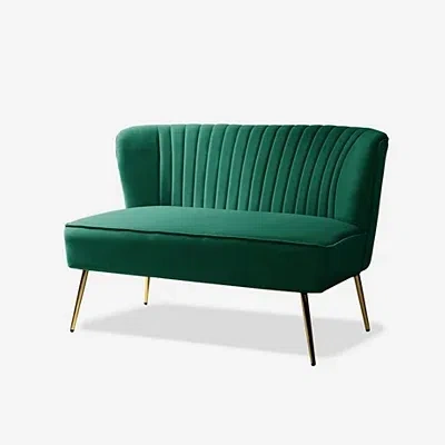 Kirkland's Velvet Monica Loveseat In Green