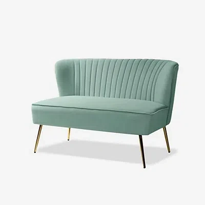 Kirkland's Velvet Monica Loveseat In Green