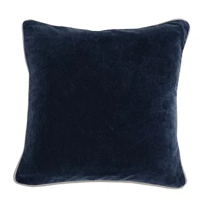 Kirkland's Velvet Navy Pillow In Blue