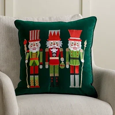 Kirkland's Velvet Nutcracker Trio Pillow In Multi