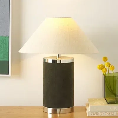 Kirkland's Velvet Pattie Table Lamp In Black