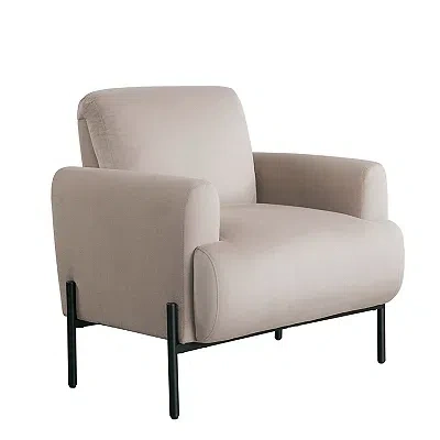 Kirkland's Velvet Upholstered Knox Accent Chair In Brown