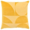 Kirkland's Velvet Yellow Monochrome Shapes Throw Pillow In Yellow