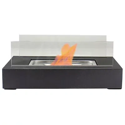 Kirkland's Ventless Tabletop Fireplace On Black Base In White