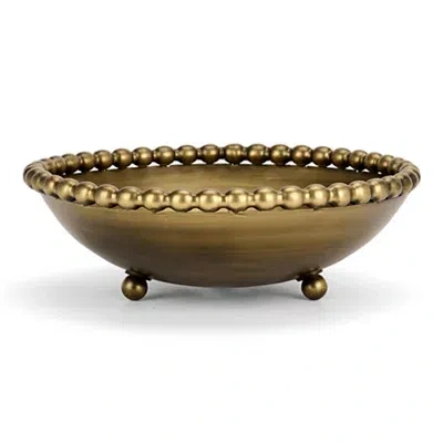Kirkland's Victoria Gold Bead Metal Decorative Bowl