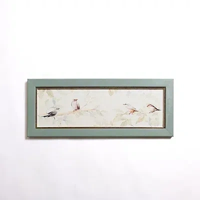 Kirkland's Vintage Birds Blue Framed Art Print In Gray