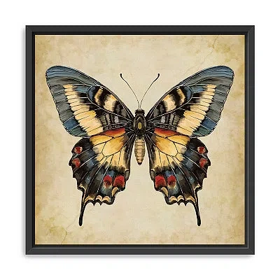 Kirkland's Vintage Butterfly Framed Canvas Art Print