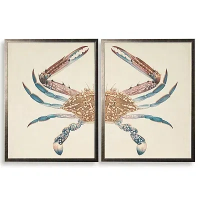 Kirkland's Vintage Colorful Crab Framed Art Prints In Multi