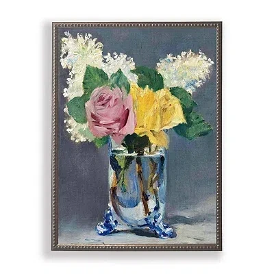 Kirkland's Vintage Floral I Beaded Framed Art Print In Multi