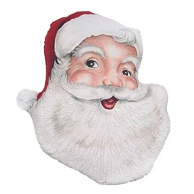 Kirkland's Vintage Santa Shaped Christmas Pillow In Multi