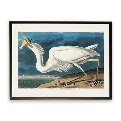 Kirkland's Vintage White Pelican With Fish Framed Art Print In Multi