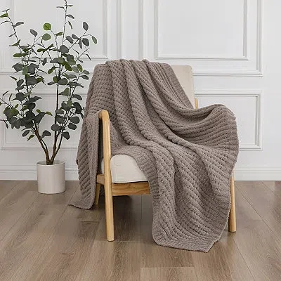 Kirkland's Waffle Cloud Throw In Brown