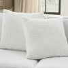Kirkland's Waffle Knit Chenille Throw Pillows In White