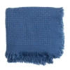 Kirkland's Waffle Weave Throw Blanket In Blue