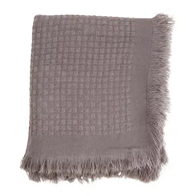 Kirkland's Waffle Weave Throw Blanket In Gray