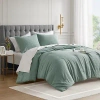 Kirkland's Waffle Weave Twin/twin Xl Comforter Set In Green