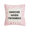 Kirkland's Wake Me When I'm Famous Needlepoint Throw Pillow In Multi