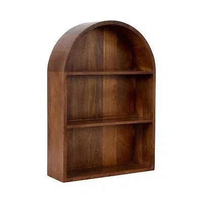Kirkland's Walnut 3-tier Arch Arcott Wall Shelf In Brown