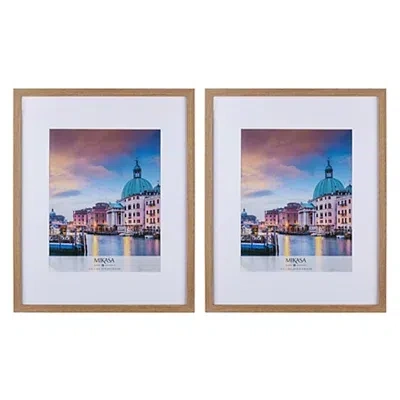 Kirkland's Walnut Matted Wall Picture Frames In White