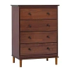 Kirkland's Walnut Mid-century Modern 4-drawer Wood Dresser In Brown