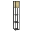 Kirkland's Walnut Shelf William Floor Lamp In Black
