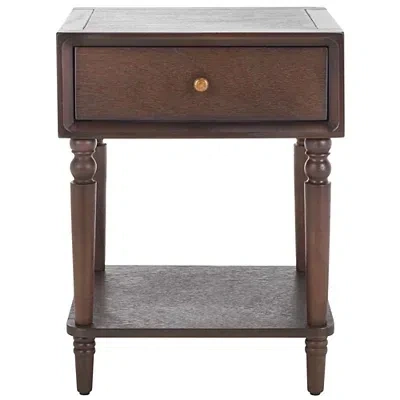 Kirkland's Walnut Single Drawer Letta Accent Table