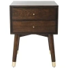 Kirkland's Walnut Wood 2-drawer Katie End Table In Brown