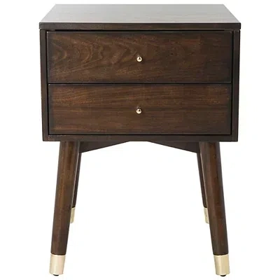 Kirkland's Walnut Wood 2-drawer Katie End Table In Brown