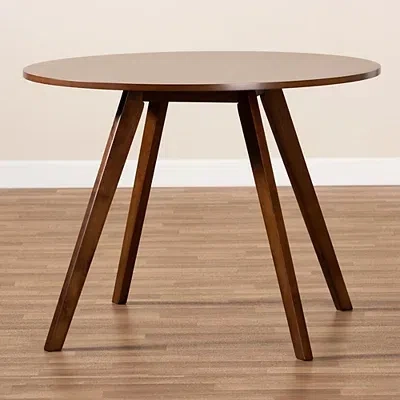 Kirkland's Walnut Wood Alana Round Dining Table In Brown