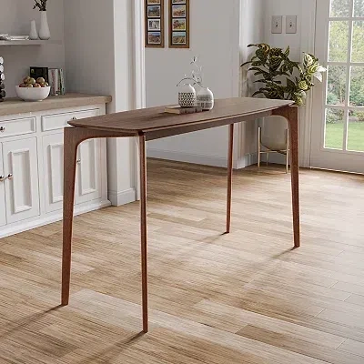 Kirkland's Walnut Wood Penny Counter Height Table In Brown