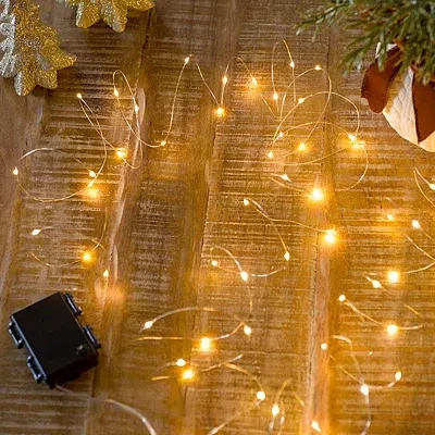Kirkland's Warm Gold Mini String Lights In Neutral