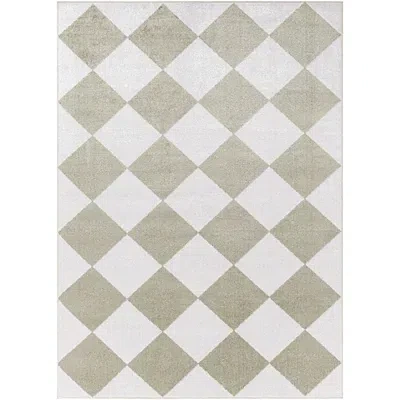 Kirkland's Warm Gray Checkered Area Rug In Multi