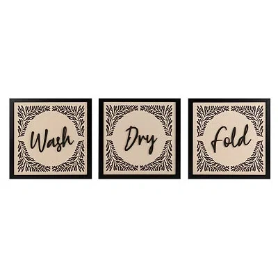 Kirkland's Wash Dry Fold Botanical Wall Plaques In Multi