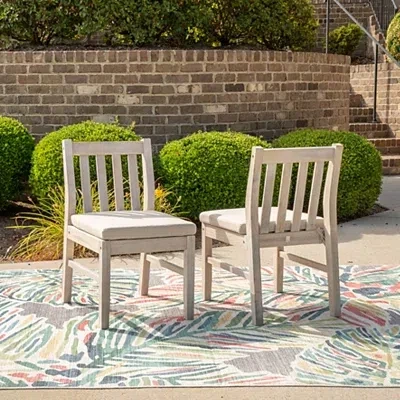 Kirkland's Wash Teagon Armless Outdoor Chairs In White