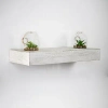 Kirkland's Washed Wood Floating Shelf In White