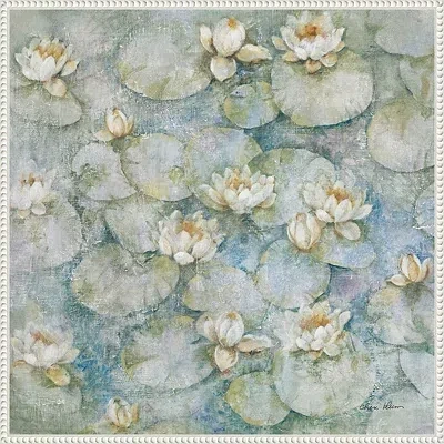 Kirkland's Water Lilies Framed Canvas Art Print In Multi