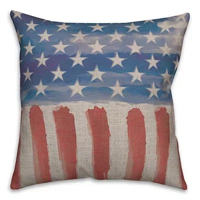 Kirkland's Watercolor American Flag Pillow In Multi