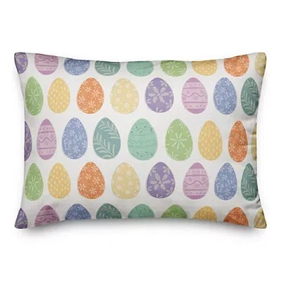 Kirkland's Watercolor Easter Eggs Indoor/outdoor Pillow In Multi