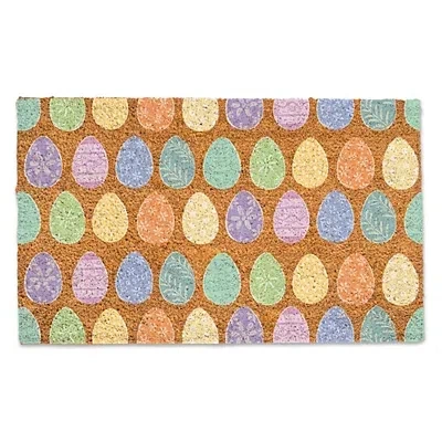 Kirkland's Watercolor Eggs Doormat In Multi