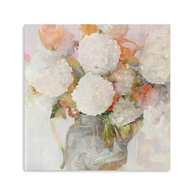Kirkland's Watercolor Table Bouquet Canvas Art Print In Multi