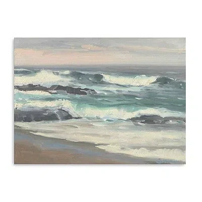 Kirkland's Waves Crashing Canvas Art Print In Blue