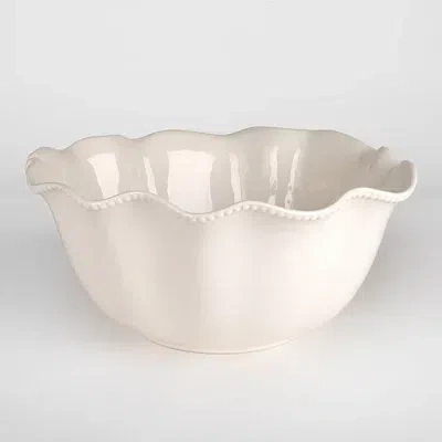 Kirkland's Wavy Beaded Serving Bowl In Neutral