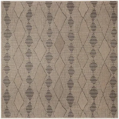 Kirkland's Wavy Lines & Diamonds Outdoor Rug In Brown